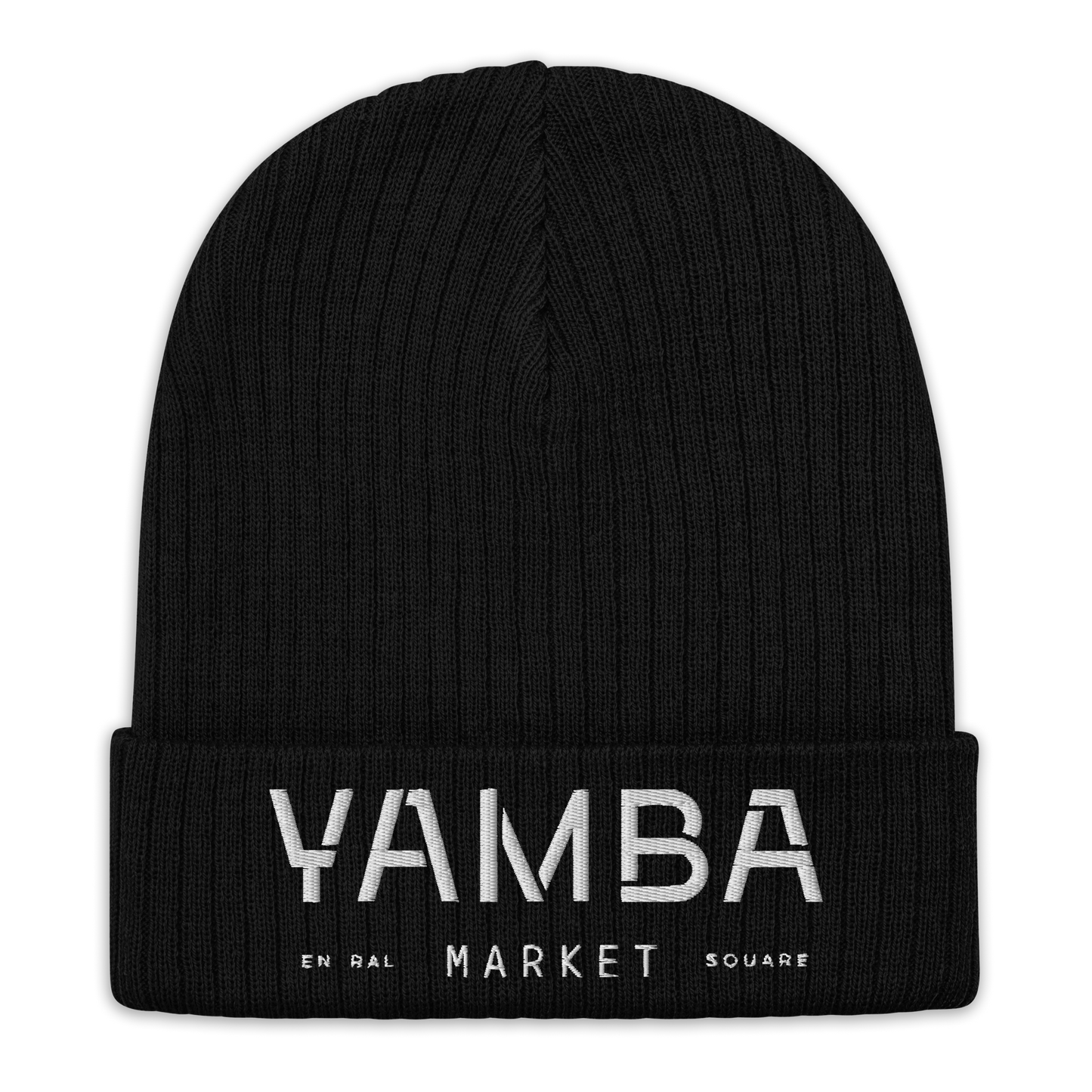 Yamba Market knit beanie (White Logo)