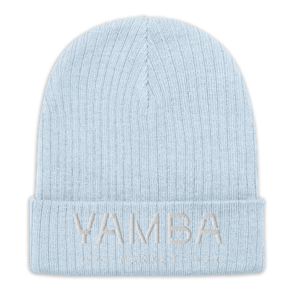 Yamba Market knit beanie (White Logo)