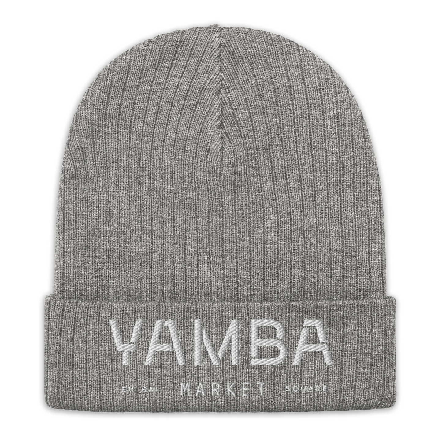 Yamba Market knit beanie (White Logo)