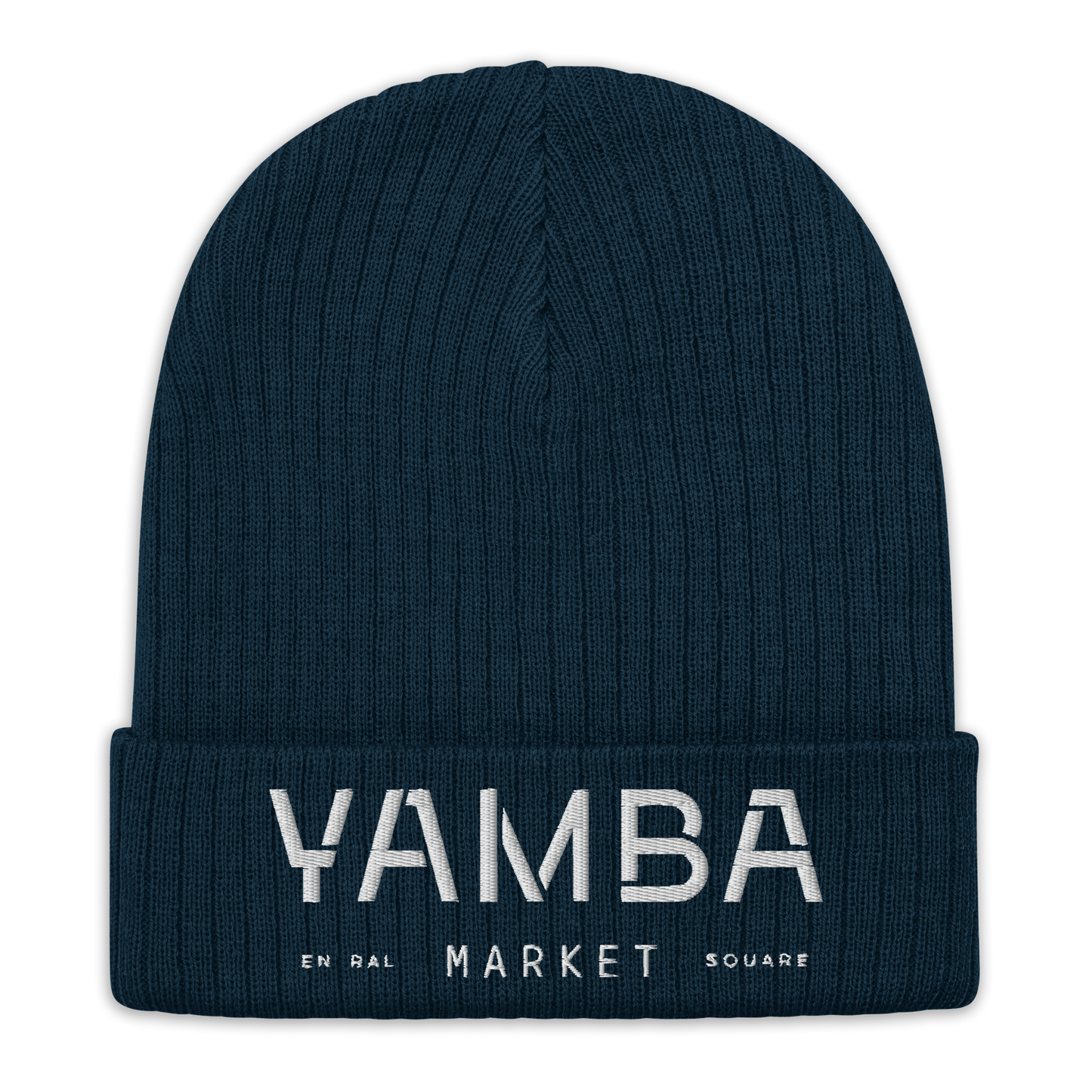 Yamba Market knit beanie (White Logo)