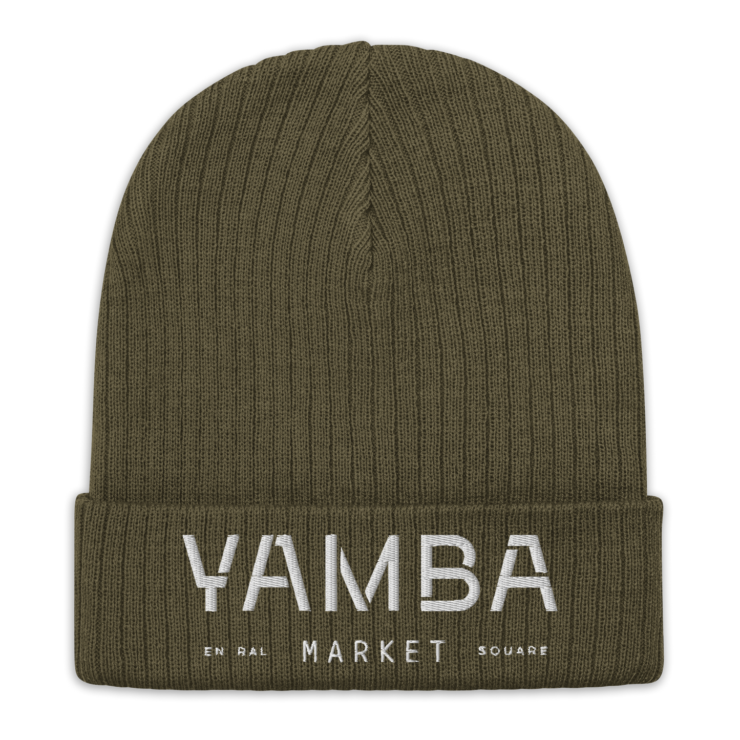 Yamba Market knit beanie (White Logo)