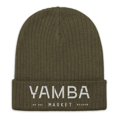 Yamba Market knit beanie (White Logo)